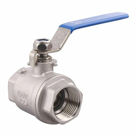Thrifco Plumbing 3/4 Inch Stainless Steel 304 Ball Valve, 1000 WOG 6419033